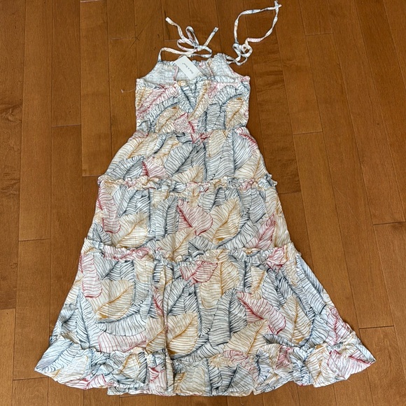 NWT Sim & Sam Maxi Dress with Leaf Print in Medium - Picture 8 of 8